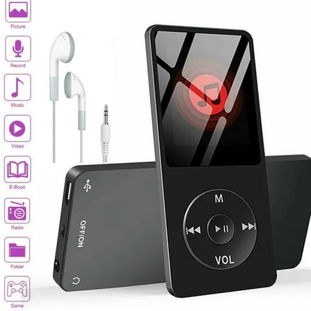 Bluetooth MP3 MP4 Player with LCD Display, Hi-Fi Bass Audio, FM Radio