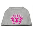 thumbnail image 1 of Argyle Paw Pink Screen Print Shirt Grey Sm (10), 1 of 1