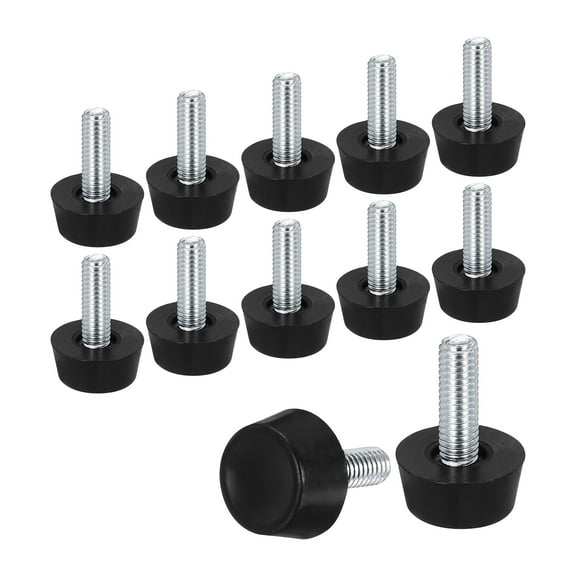 Uxcell M6 Thread Furniture Leveling Feet, 20 Pcs Adjustable Leg Levelers for Desk Chairs Cabinet Stool Legs