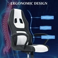 thumbnail image 5 of YRLLENSDAN,Gaming Chairs for Adults,Gaming Computer Chair,Gaming Chair with Massager,Gamer Chairs for Adults,Video Game Chairs,Adjustable,White, 5 of 7