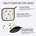 thumbnail image 3 of Yayeee Oven Mitts and Pot Holder Set of 4 Heat Resistant Kitchen Gloves Baking Hot Pad, Beige Simple Shapes, 3 of 5