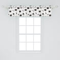 thumbnail image 2 of Ambesonne Pet Window Valance, Cats in Outer Space, 42" x 12", White Black, 2 of 3