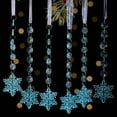 thumbnail image 3 of Cheapark 6 Pcs Acrylic Snowflake Christmas Ornaments - Icicle & Water Drop Pendants For Christmas Trees & Windows, Festive Home Holiday Decor, 3 of 8