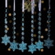 thumbnail image 4 of 6pcs Snowflake Acrylic Crystal Icicle Water Drop Pendant, Christmas Hanging Decorations, Elegant Acrylic Snowflake Water Drop Pendants, for Home Office Bedroom, Festive Holiday Wall Decor, Acrylic, 4 of 9