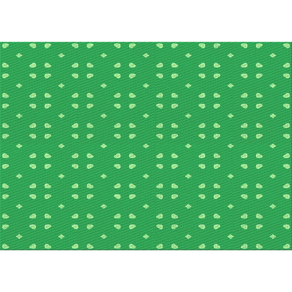 Ahgly Company Indoor Rectangle Patterned Neon Green Area Rugs, 7' x 9'