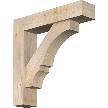 

Ekena Millwork 7 1/2 W x 34 D x 34 H Balboa Block Smooth Bracket w/ Offset Brace Douglas Fir