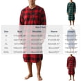 thumbnail image 3 of Purcolt Mens Nightgown Long Sleeve Plaid Print Lounge Sleep Shirt Pajama Nightshirt Soft Loose Sleepwear Comfy Nightwear S-3XL, 3 of 9