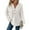 05# White, variant on UoCefik Womens Black Hoodie Casual Waffle Knit V Neck Drawstring Sweatshirt Fashion Fall Button Up Long Sleeve Pullover Hooded Trendy Maternity Tops Beige 3XL