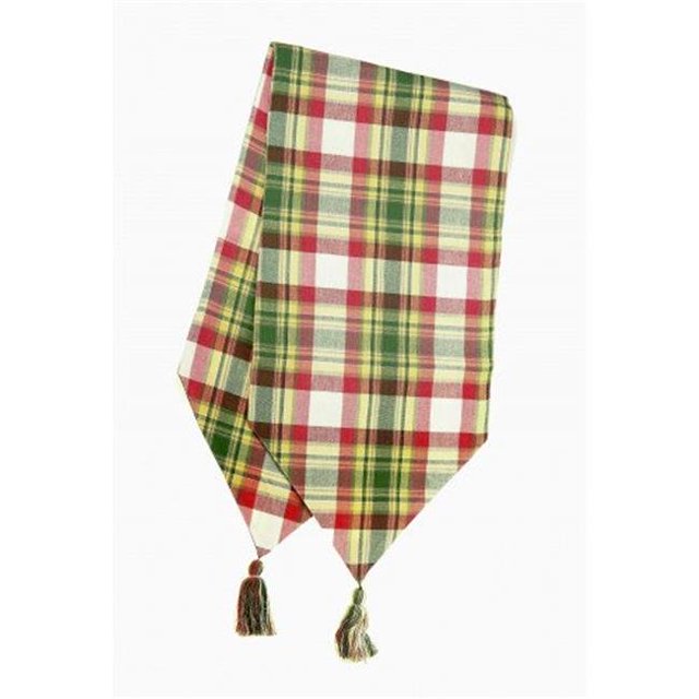 Mr. MJs Trading AG-11230-13x54 13 x 54 in. Ribbed Table Runner with Tassels, Summer Blush