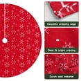 thumbnail image 6 of 48 Inch Christmas Tree Skirt – Velvet Plush Tree Mat, Soft Thickened Polyester with Red Ties, Single-Sided Printing, Available in 30in/36in/48in, Perfect for Holiday Xmas Tree Decoration, 6 of 7