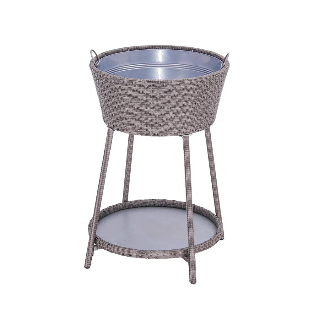 Abble 33.5"H Outdoor Ice Cooler Tub with Stand