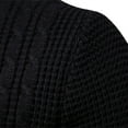 thumbnail image 3 of Feancey Mens Crewneck Sweater Waffle Knit Stretch Slim Fit Jumper Tops Fall Winter Comfy Warm Pullover Sweaters Casual Knitted Sweatshirt Black XL, 3 of 6