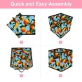 thumbnail image 6 of RATGDN Collapsible Fabric Cube Storage Bin with Double Handles for Living Room Bedroom Office Black - Orange Juice Fruit, 6 of 7