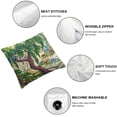 thumbnail image 4 of Acheng Pack of 2, Chinoiserie Pillow Cover Asian Scenic Purple and Green Throw Pillow Covers Farmhouse Tree Pillow Case Cushion Covers for Sofa Couch Living Room White, 4 of 6