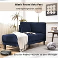 thumbnail image 4 of Harper & Bright Designs Chaise Lounge Chairs Indoor Furniture with Arms Couch for Living Room, Blue, 4 of 16