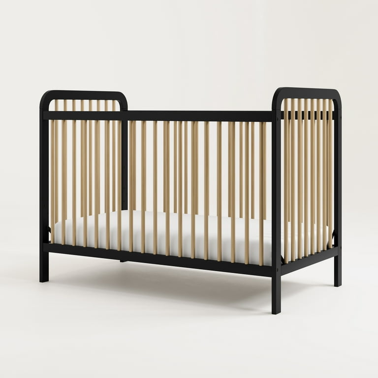 Free Shipping Storkcraft Pasadena 3 in 1 Convertible Baby Crib Black with Driftwood Walmart