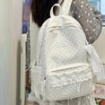 thumbnail image 6 of Cute Lace Backpack, Coquette Aesthetic Polka Dot Backpack | Kawaii Backpack for Women, Large Laptop Daypack Kawaii Supplie with Bow Accessories(Black), 6 of 6