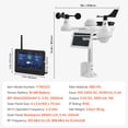 thumbnail image 2 of VEVOR 7-in-1 Wireless Weather Station with Wi-Fi,7" TFT Colorful Display, Solar-Powered Outdoor Sensor, Indoor & Outdoor Monitoring, Includes Temperature, Humidity, Wind Speed/Direction, and Rainfall, 2 of 9