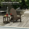thumbnail image 6 of Dycanpo Folding Adirondack Chairs Set of 4,Fire Pit Patio Garden Chair with Cup Holder,Dark Brown, 6 of 7