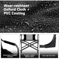 thumbnail image 3 of Folding Camping Chair, Heavy-Duty Director Chair Supports 400lbs for Adults with Side Table, Cooler Bag, Storage, Strap, Portable Makeup Chair Suitable for Fishing Picnic, 3 of 4