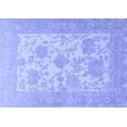 thumbnail image 1 of Ahgly Company Machine Washable Indoor Rectangle Persian Blue Traditional Area Rugs, 7' x 9', 1 of 4