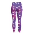 thumbnail image 6 of Renewold Paw Violet Leggings with Pockets for Women Workout Tights Compression Leggings High Waisted Butt Lifting Printed Leggings Full Length Womens Leggings, XL, 6 of 8