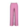 thumbnail image 3 of amkenre Wide Leg Trousers for Women Flowy Bohemia Palazzo Pants Plus Size High Waist Drawstring Straight Fit Ladies Bottoms Boho Capri Leggings Beach Vacation Travel, 3 of 4