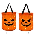 thumbnail image 4 of pitrice Flashing LED Light Halloween Pumpkin Candy Bags For Kids Making Halloween Party Look Different Orange Red 1, 4 of 6