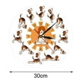 thumbnail image 3 of Reloj de Pared Macarena Perro Redondo Haciendo Posición de Yoga 30 Cm, 3 of 8