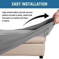thumbnail image 5 of Ottoman and Sofa Seat Cushion Combined Cover Slipcover Rectangle Sofa Slipcover Fit Length 56'-75' Suitable for L Shaped Seat Cushion Cover Light Gray, 5 of 15