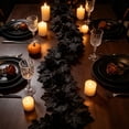 thumbnail image 6 of Fall Halloween Decoration for Home Indoor Outdoor Clearance Under $5.00!Halloween Dark-Themed Ornament Artificial Maple Leaf Thanksgiving Wall Hanging Artificial Maple Leaf With Black Wicker, 6 of 7