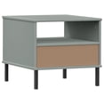 thumbnail image 5 of vidaXL Table de Chevet avec Pieds en Métal Gris Bois Massif Pin OSLO, 5 of 5