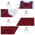 thumbnail image 5 of Delconic Men’s Retro Loose Fit Gym Tank Top Stretchy Quick Dry Contrast Trim Athletic Training Vest Sleeveless Sportswear for Workout Fitness Wine L, 5 of 7