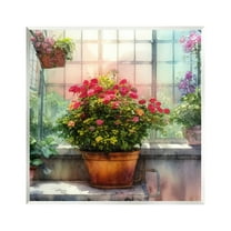 Vivid Flower Blooms Greenhouse Botanical & Floral Painting Unframed Art Print Wall Art