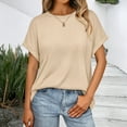 thumbnail image 2 of SUNBS Women's Oversized Tops Business Casual Short Sleeve T-Shirt Summer Blouses, 2 of 7