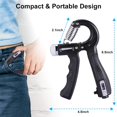 thumbnail image 6 of Adjustable Grip Strength Trainer, Strength Exerciser for Finger Hand Wrist and Forearm, hand gripper for therapy, Suitable for Home Gym Athlete Training and Rehabilitation Training, Black, 6 of 7