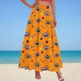 thumbnail image 2 of Edvintorg Halloween Costumes for Women Plus Size Fashion Printed High Waisted Casual Long Maxi Skirt with Pockets Winter Skirts, 2 of 5