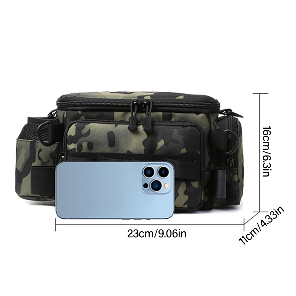 ZPAQI Fishing Gear Organizers Large Capacity Oxford Cloth Fishing Tackle Bag