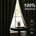 thumbnail image 6 of Muuphra Modern Natural White Full Blackout Pinch Pleated Curtains for Bedroom Living Room,2 Panels,40"×84", 6 of 6