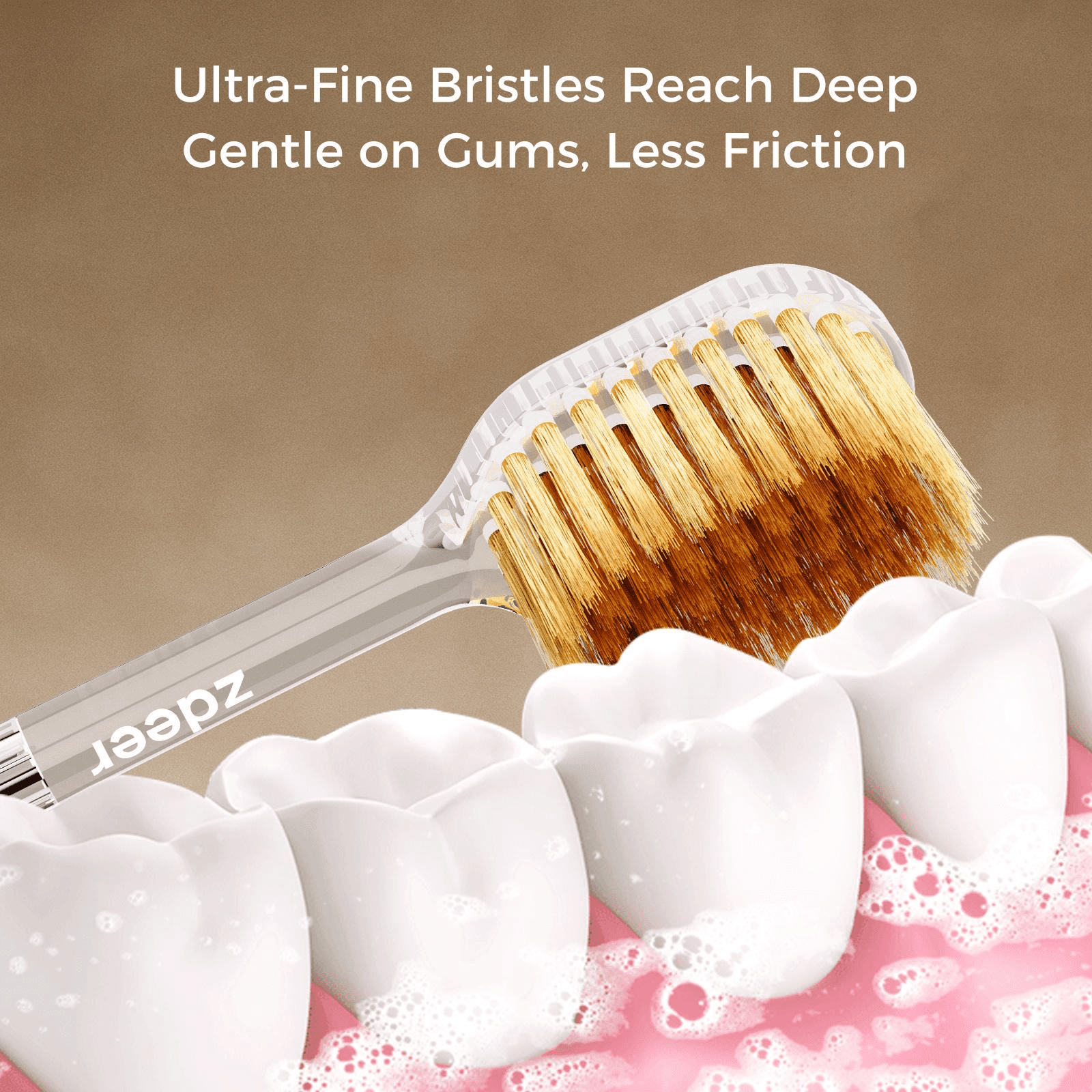 ZDEER  TOOTHBRUSH Metal handle with replaceable brush head —  Eco-friendly and reusable Oral  sustainable