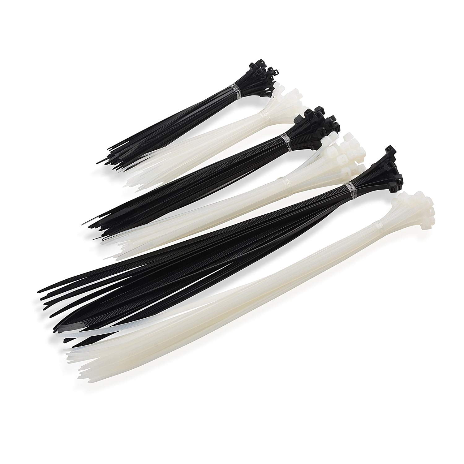 2 SIZES BLACK 6 PACKS CABLE TIES 