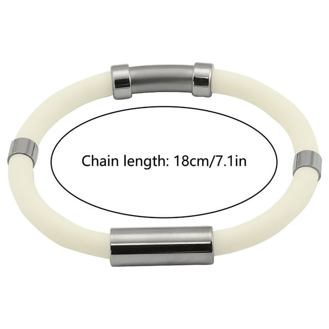 Fiudx Pulsera Deportiva de Energía Negativa, Hecha de Metal Iónico y Gel de Sílice de Grado Alimenticio, con Hebilla Magnética, Ideal para La Salud y El Bienestar, Elegante y Cómoda, Unisex, Ajustabl