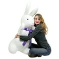thumbnail image 2 of American Made Giant Stuffed Bunny White Soft 42 Inch Big Plush Rabbit, 2 of 4