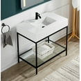 thumbnail image 4 of ANZZI Ventura 36 in. Console Sink in Matte Black with Matte White Counter Top, 4 of 8