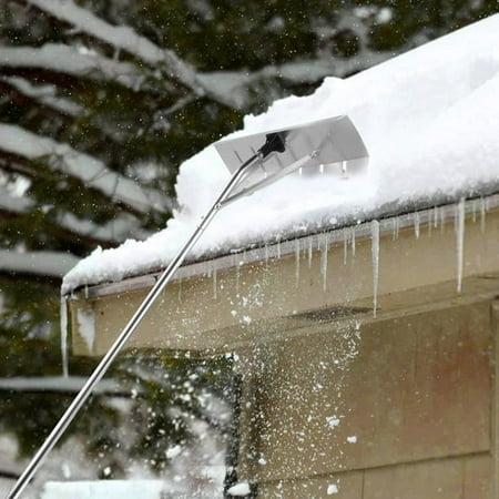 Râteau de toit à neige en aluminium de 20 pieds avec grande lame de 26  pouces - LIVINGbasics®