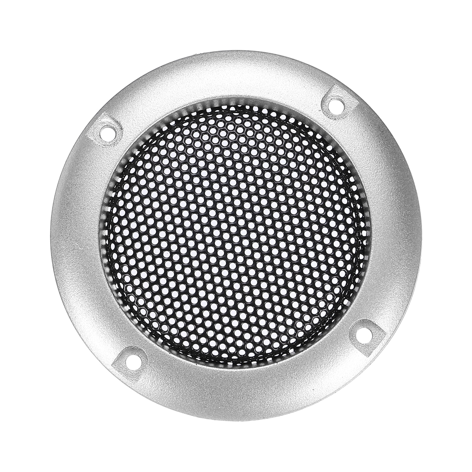 Metal Mesh Speaker Grills Covers, 2 Inch Decorative Subwoofer Guard Protector Case with ABS Plastic Frame for DIY Home Car Audio Stereo Speaker, Black/Silver