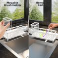 thumbnail image 4 of Organizador Extra Grande para Fregadero de Cocina Moforoco, Acero Blanco, 27 cm, 4 of 8