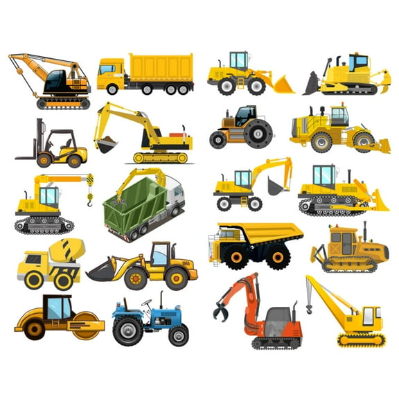 Construction Machinery Vehicle Aesthetic Sticker Pre-cut Cute Diary Travel Paper Journal Stickers Scrapbooking Stationery Sticker Flakes Art Supplies