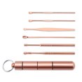 thumbnail image 3 of sweethay 6 pcs / set Earpick Herramienta de eliminación de cera de oído de acero inoxidable Portable Ear Pick cuidado de los oídos Rosa roja, 3 of 6