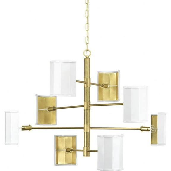 POINT DUME® Wandermere Collection Brushed Brass Eight-Light Chandelier